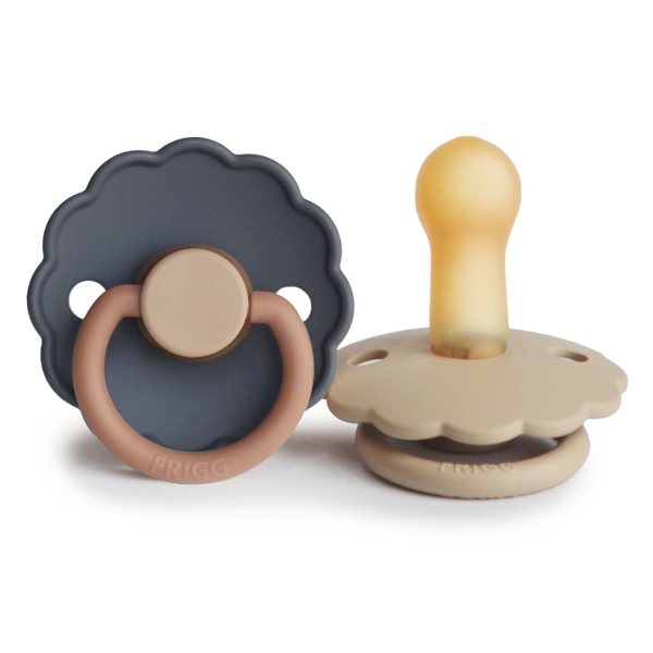 Πιπίλες Καουτσούκ Φυσιολογικές 6Μ+ (Σετ 2τμχ) Frigg Daisy Aurora/Croissant