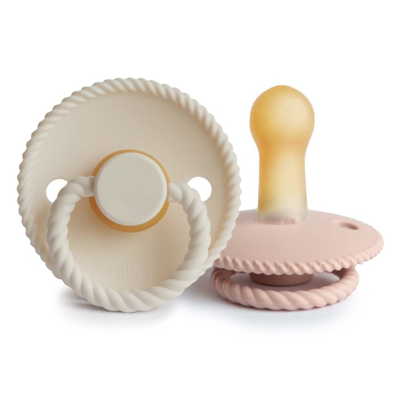 Πιπίλες Καουτσούκ Φυσιολογικές 6Μ+ (Σετ 2τμχ) Frigg Blush/Cream