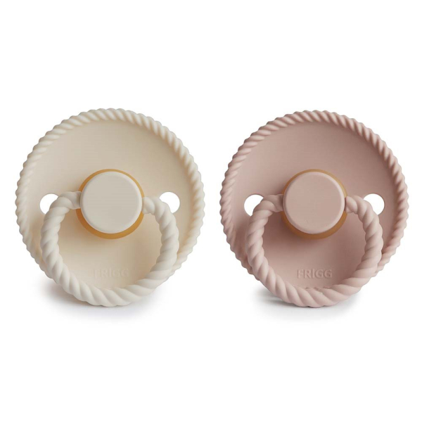 Πιπίλες Καουτσούκ Φυσιολογικές 6Μ+ (Σετ 2τμχ) Frigg Blush/Cream