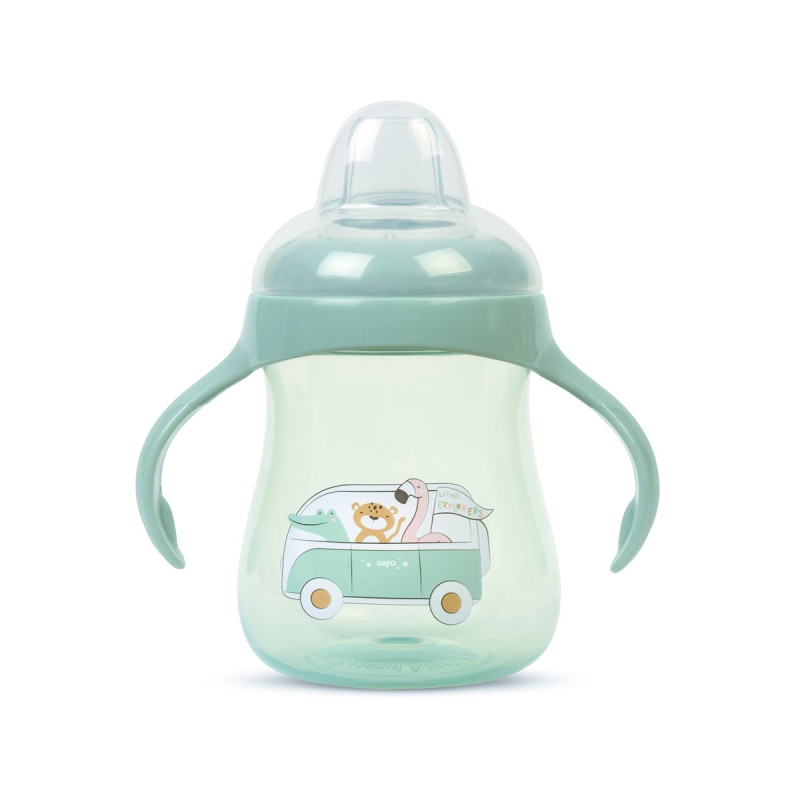 Ποτήρι Εκπαιδευτικό 250ml Saro Little Explorers Μέντα 51404