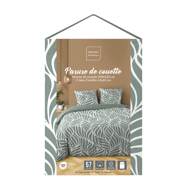 Παπλωματοθήκη Υπέρδιπλη (240x220) 2 Όψεων + Διακοσμητικές Μαξιλαροθήκες L-C Morgane Sauge 1645210