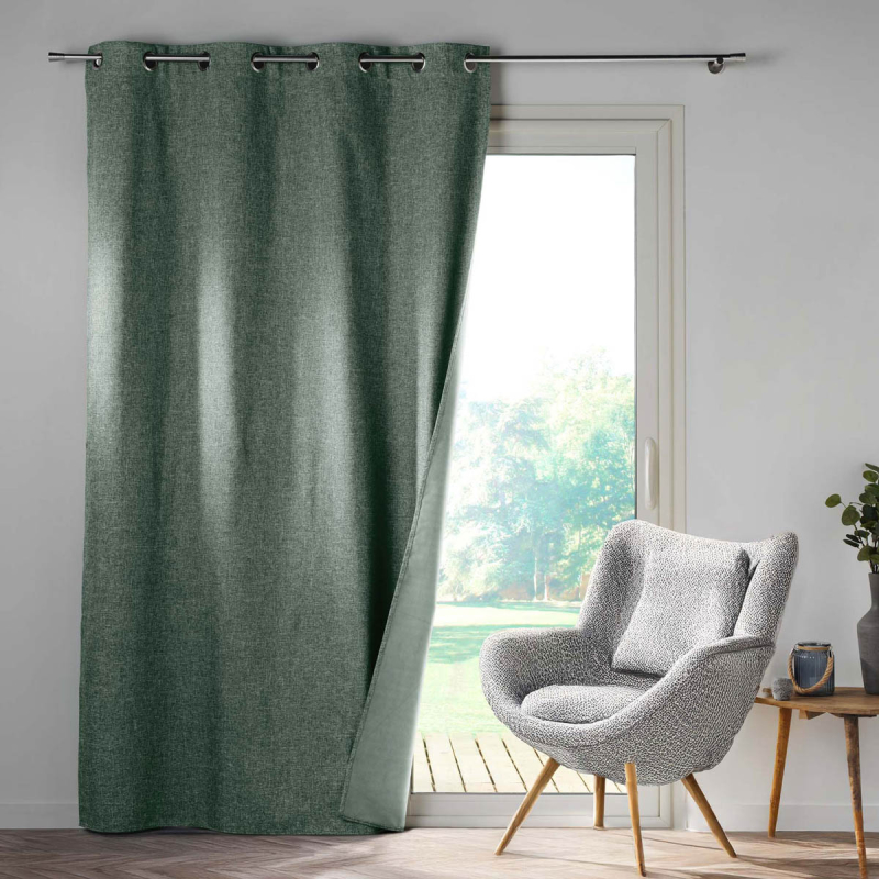 Θερμομονωτική Κουρτίνα Συσκότισης (140x260) Με Τρουκς L-C Crepuscule Cedre 1613000