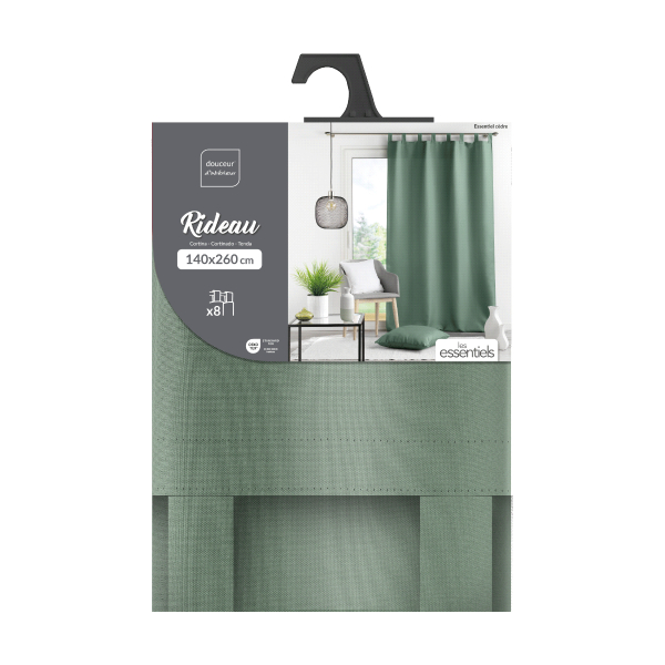 Κουρτίνα (140x260) Με Τιράντες L-C Essentiel Cedre 1612638