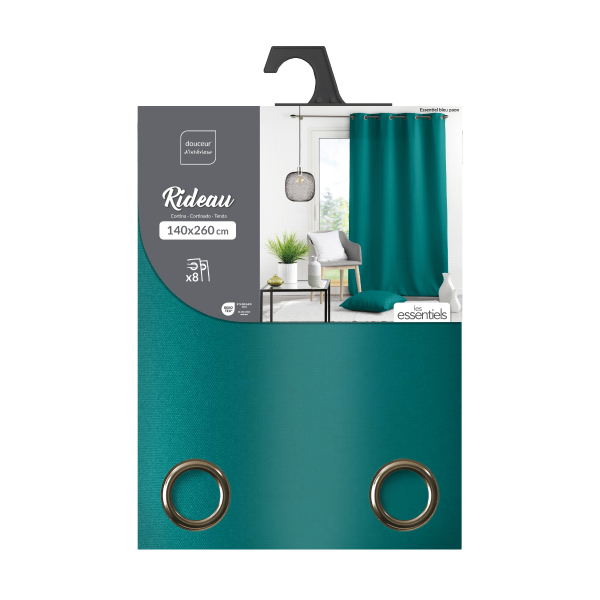 Κουρτίνα (140x260) Με Τρουκς L-C Essentiel Blue Peacock 1612662