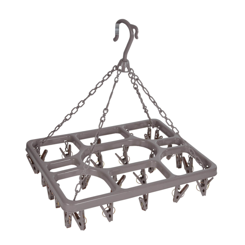 Απλώστρα Μπαλκονιού Κρεμαστή Με 26 Μανταλάκια L-C MEN176TA