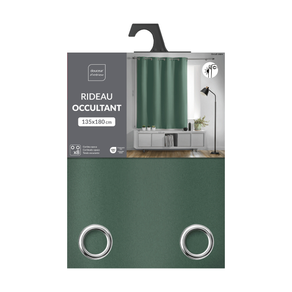 Κουρτίνα Συσκότισης Παραθύρου (135x180) Με Τρουκς L-C Occult Cedre 1612601