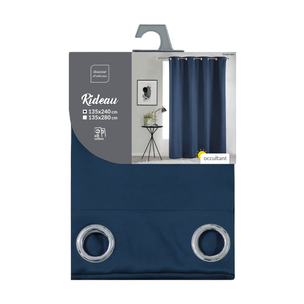 Κουρτίνα Συσκότισης (135x240) Με Τρουκς L-C Occult Navy 1609718