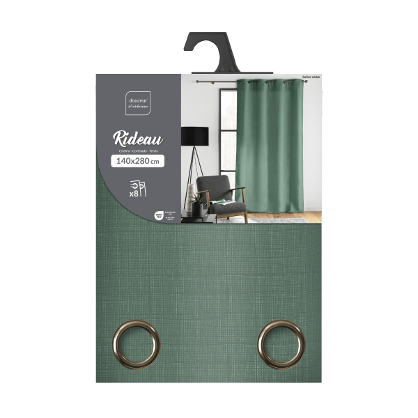 Κουρτίνα (140x280) Με Τρουκς L-C Soline Cedre 1612712