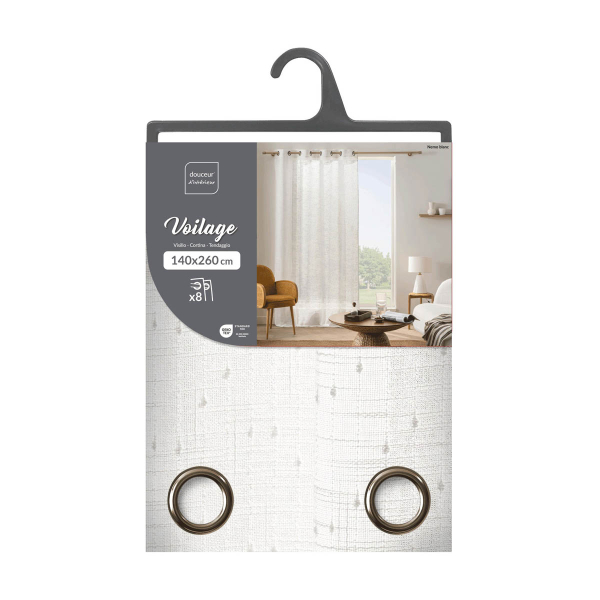 Κουρτίνα (140x260) Με Τρουκς L-C Nemo Blanc 1627813