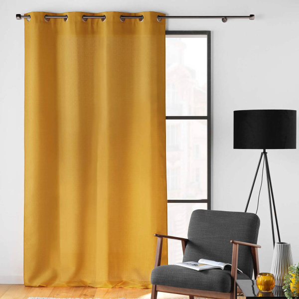 Κουρτίνα (140x280) Με Τρουκς L-C Soline Ochre 1612710