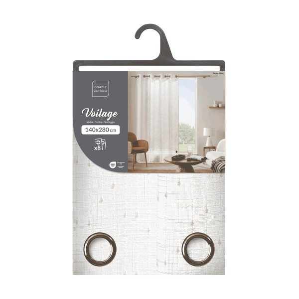 Κουρτίνα (140x280) Με Τρουκς L-C Nemo Blanc 1627834