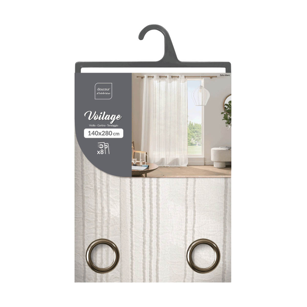 Κουρτίνα (140x280) Με Τρουκς L-C Zaho Blanc 1627836