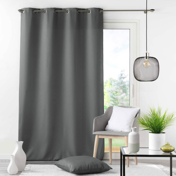 Κουρτίνα (140x260) Με Τρουκς L-C Essentiel Concrete Grey 1609129