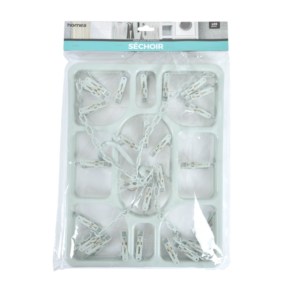 Απλώστρα Μπαλκονιού Κρεμαστή Με 26 Μανταλάκια L-C MEN176BG