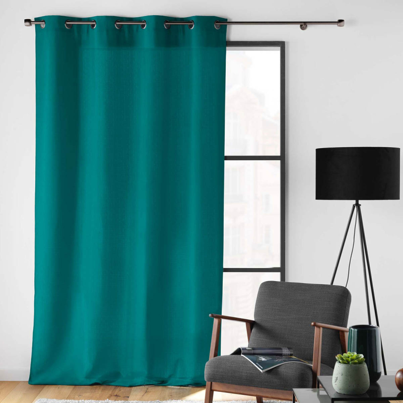 Κουρτίνα (140x280) Με Τρουκς L-C Soline Blue Peacock 1612705