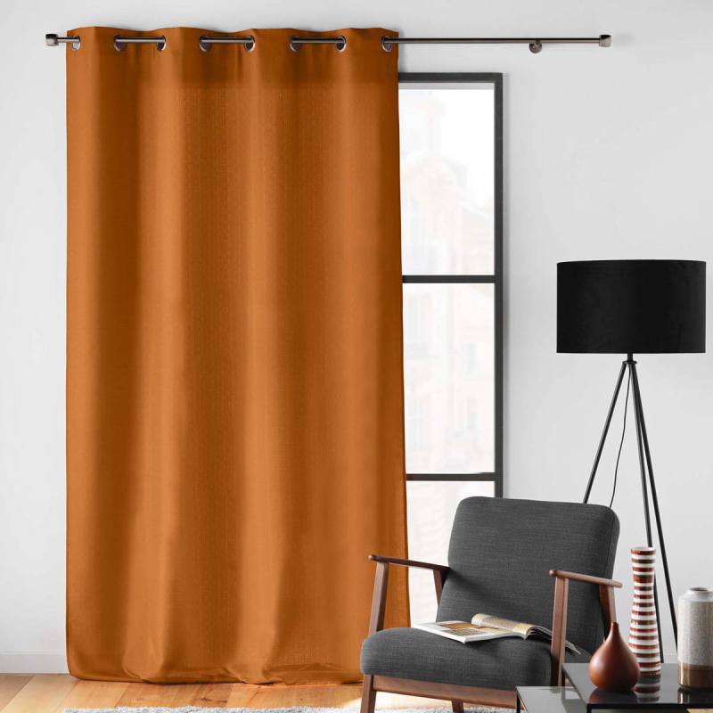 Κουρτίνα (140x280) Με Τρουκς L-C Soline Camel Brown 1612708