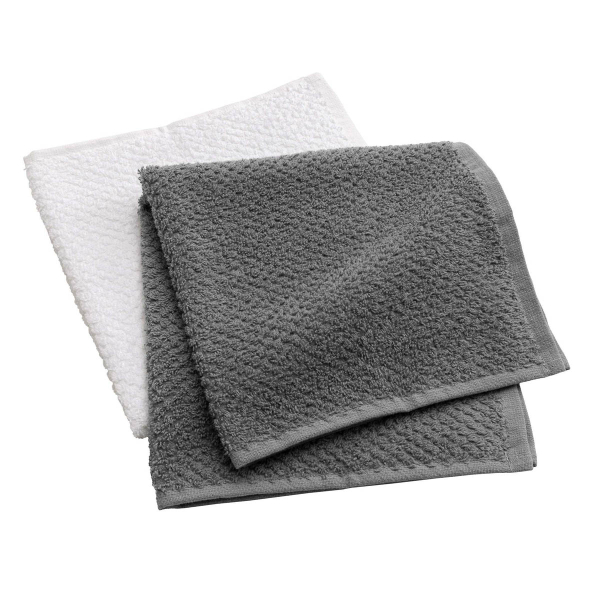 Πετσέτες Κουζίνας (Σετ 2τμχ) L-C Gourmet Anthracite/Blanc 1731421