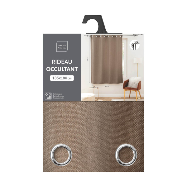 Κουρτίνα Συσκότισης Παραθύρου (135x180) Με Τρουκς L-C Tiramina Noisette 1612964