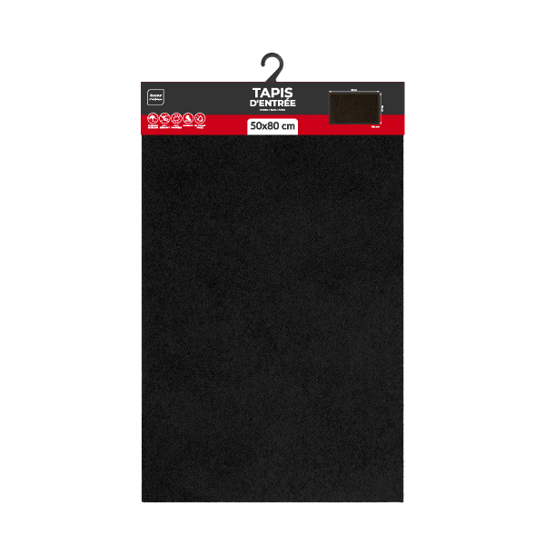 Πατάκι Εισόδου (50x80) L-C Telio Black 1741383