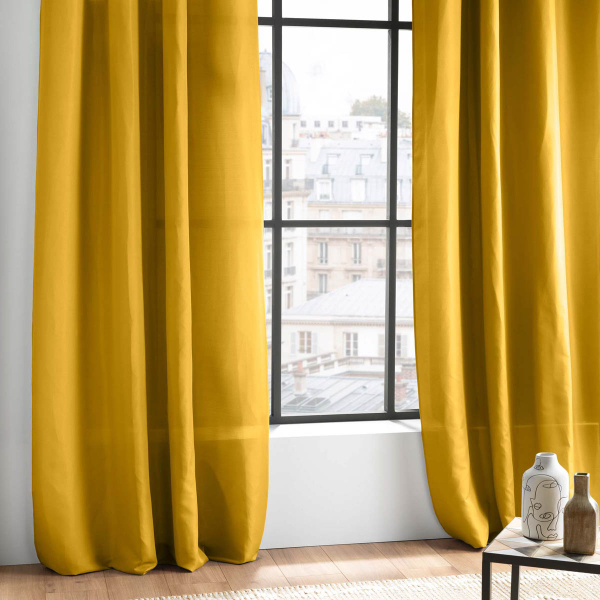 Κουρτίνα (140x280) Με Τρουκς L-C Absolu Mustard 1607302