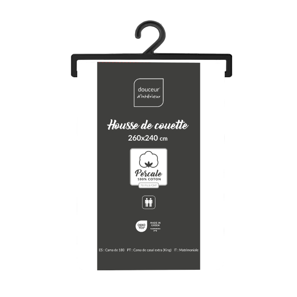 Παπλωματοθήκη King Size (240x260) L-C Percaline White 1644687