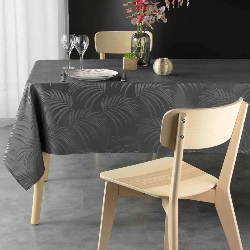 Αλέκιαστο Τραπεζομάντηλο (140x240) L-C Plumette Charcoal Grey 1723039