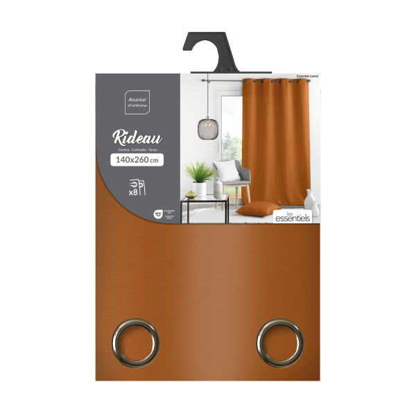 Κουρτίνα (140x260) Με Τρουκς L-C Essentiel Camel Brown 1612663