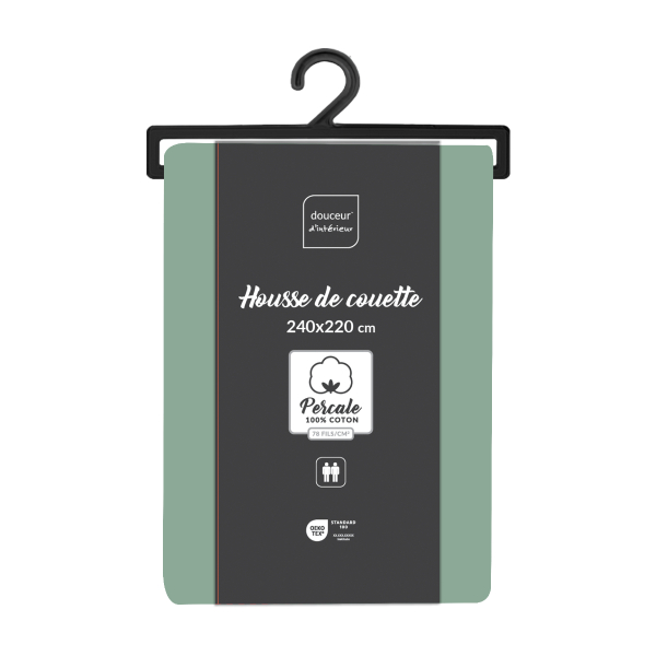 Παπλωματοθήκη Υπέρδιπλη (220x240) L-C Percaline Lime 1644501