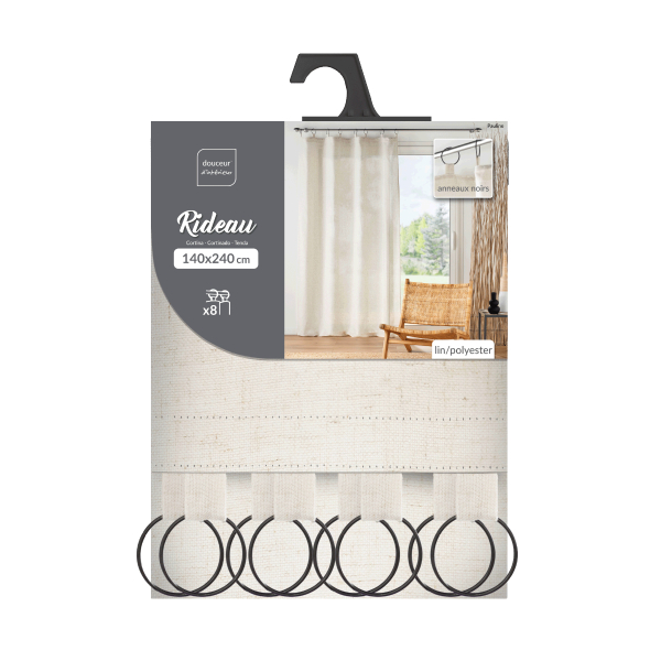 Κουρτίνα (140x240) Με Τρουκς L-C Pauline 1612421