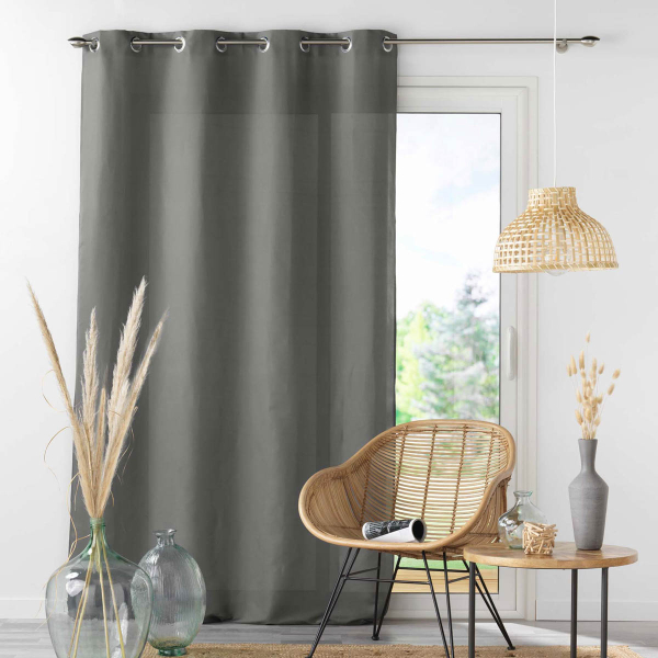 Κουρτίνα (140x280) Με Τρουκς L-C Absolu Charcoal Grey 1607295