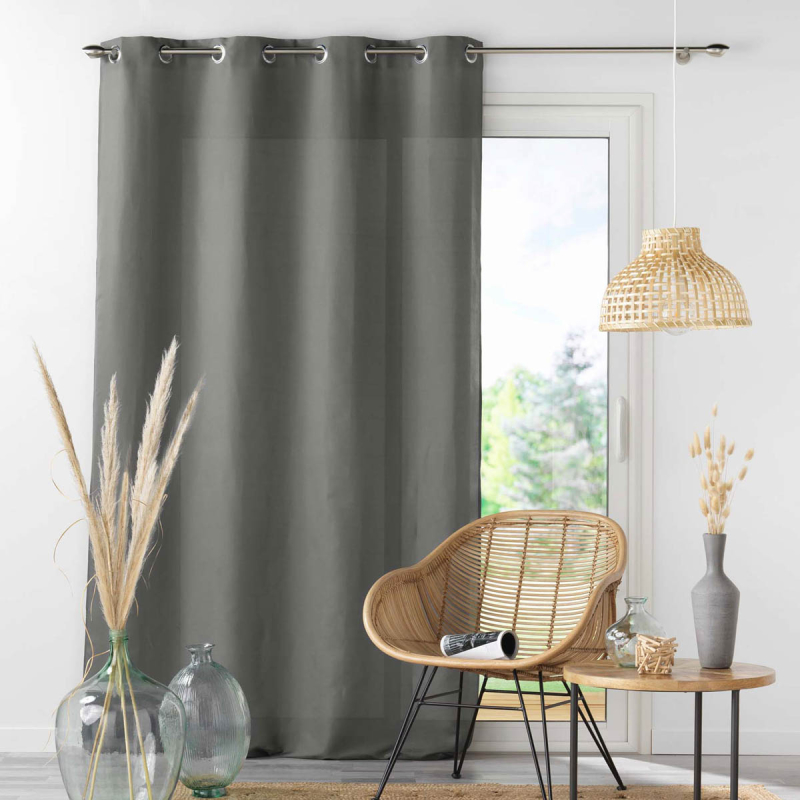 Κουρτίνα (140x280) Με Τρουκς L-C Absolu Charcoal Grey 1607295