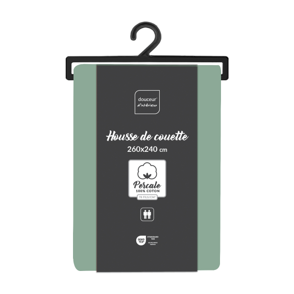 Παπλωματοθήκη King Size (240x260) L-C Percaline Lime 1644502