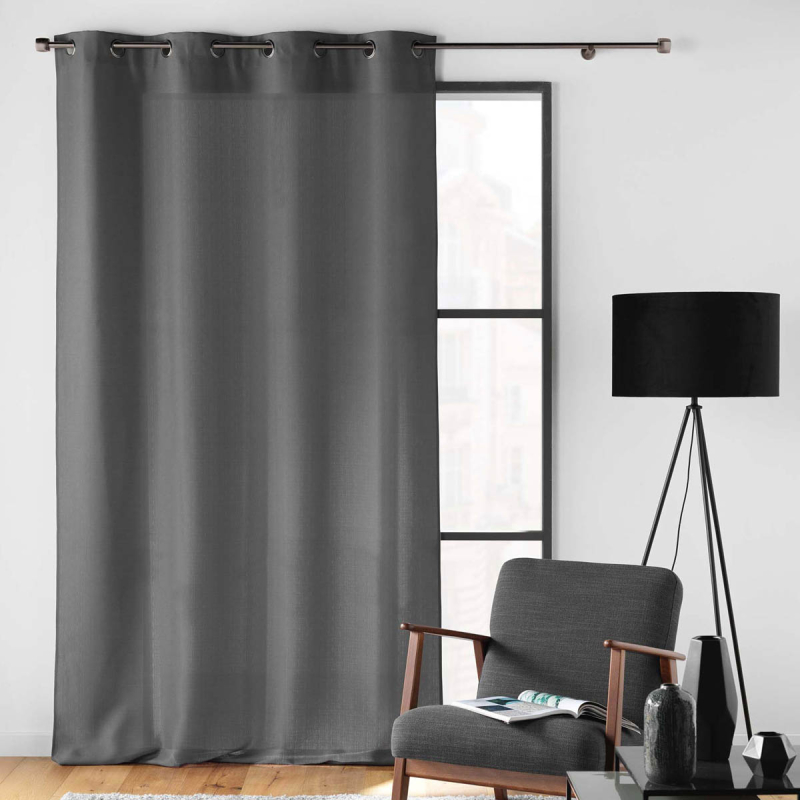 Κουρτίνα (140x280) Με Τρουκς L-C Soline Concrete Grey 1612704