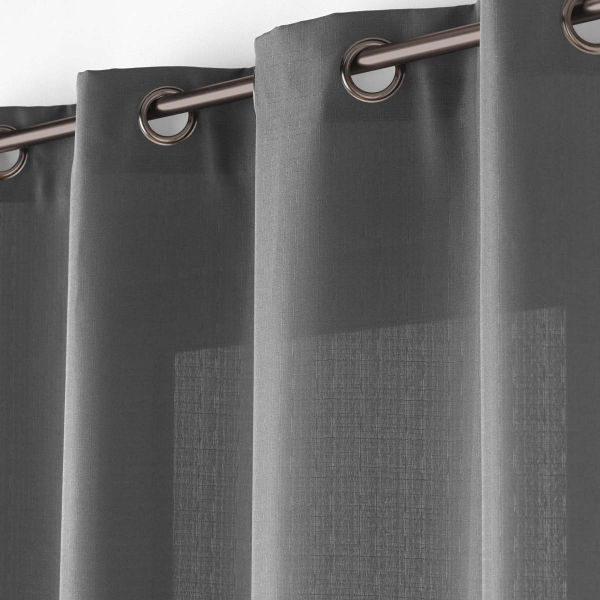 Κουρτίνα (140x280) Με Τρουκς L-C Soline Concrete Grey 1612704
