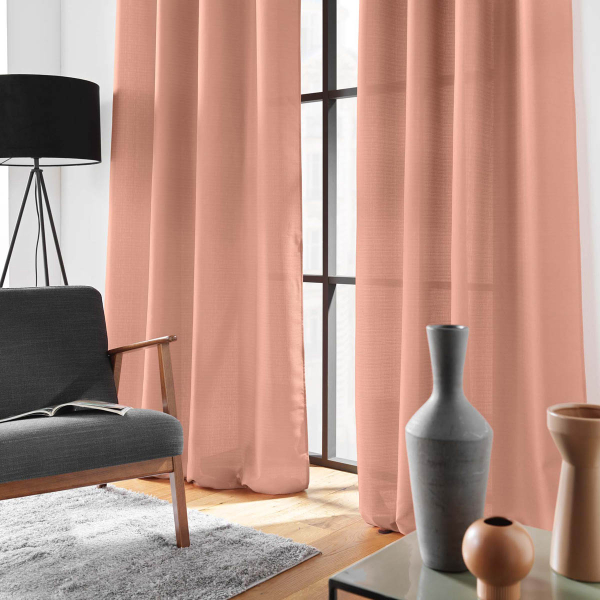 Κουρτίνα (140x280) Με Τρουκς L-C Soline Blush 1612713