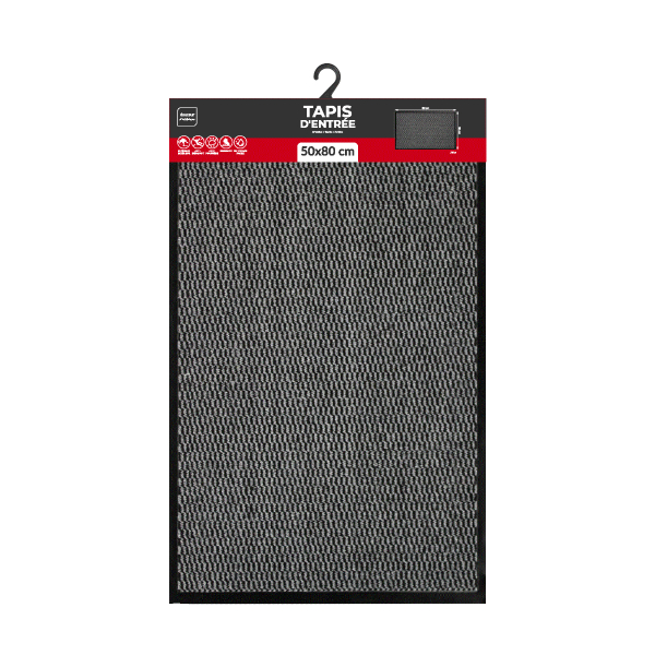 Πατάκι Εισόδου (50x80) L-C Julius Black/Grey 1741517