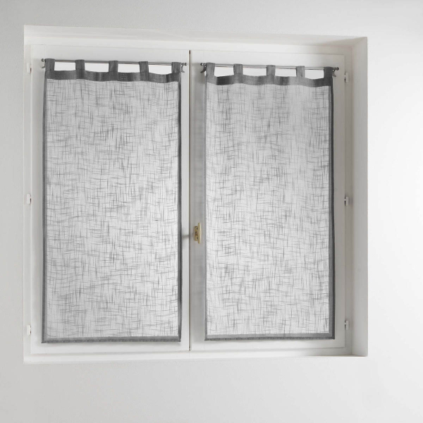 Σετ Κουρτίνες Παραθύρου (60x90) L-C Με Τιράντες L-C Haltona Grey 1625236