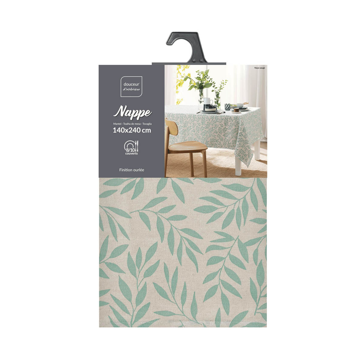 Τραπεζομάντηλο (140X240) L-C Naya Sauge 1723499 Home Λευκά Είδη Κουζίνας & Τραπεζαρίας Τραπεζομάντηλα Spitishop