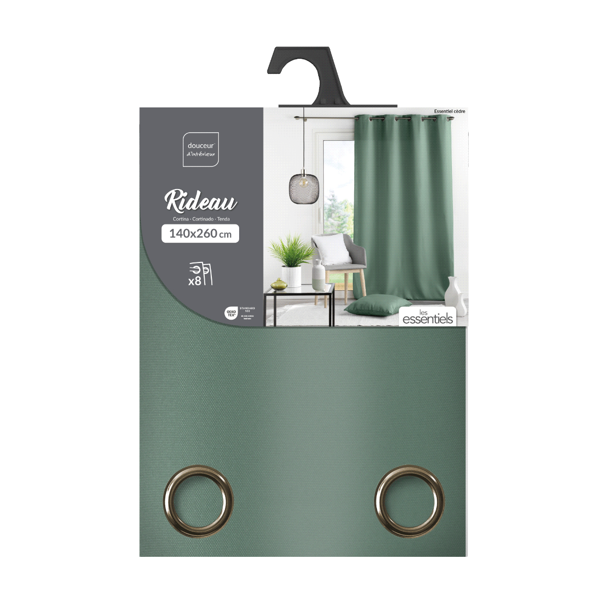 Κουρτίνα (140X260) με Τρουκς L-C Essentiel Cedre 1612628 Home Κουρτίνες Σαλονιού Spitishop