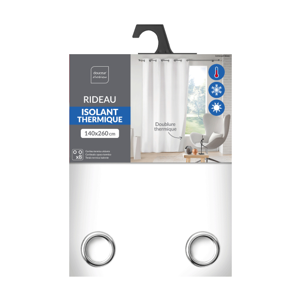 Θερμομονωτική Κουρτίνα (140x260) Με Τρουκς L-C Icemount White 1607859
