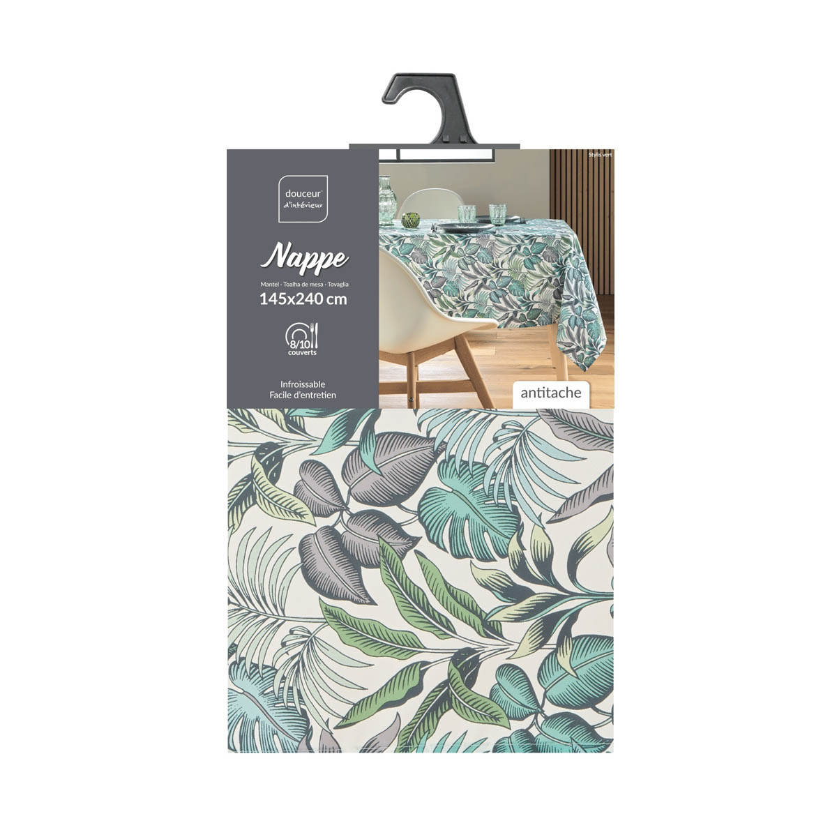 Αλέκιαστο Τραπεζομάντηλο (145X240) L-C Stylis Green 1723415 Home Λευκά Είδη Κουζίνας & Τραπεζαρίας Τραπεζομάντηλα Spitishop