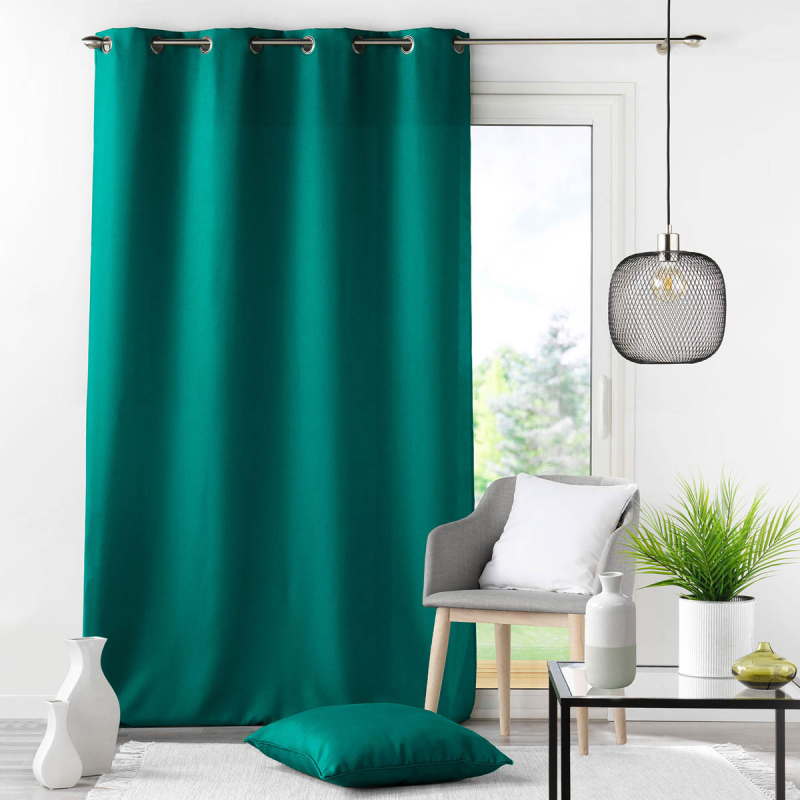 Κουρτίνα (140x260) Με Τρουκς L-C Essentiel Emerald Green 1611744