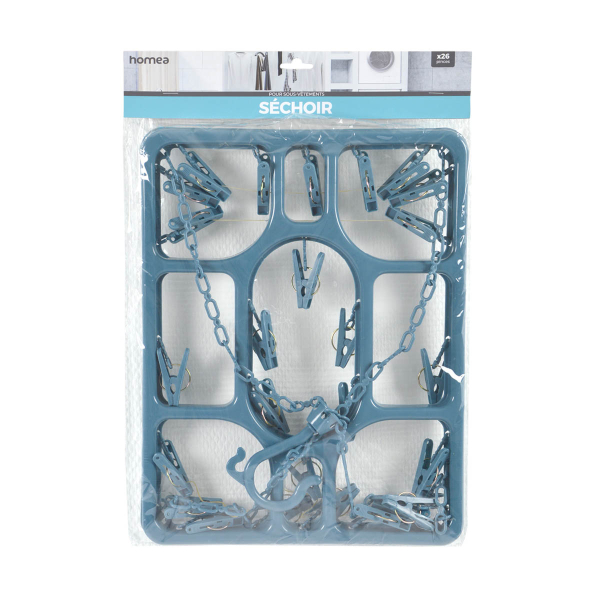 Απλώστρα Μπαλκονιού Κρεμαστή Με 26 Μανταλάκια L-C MEN176BP