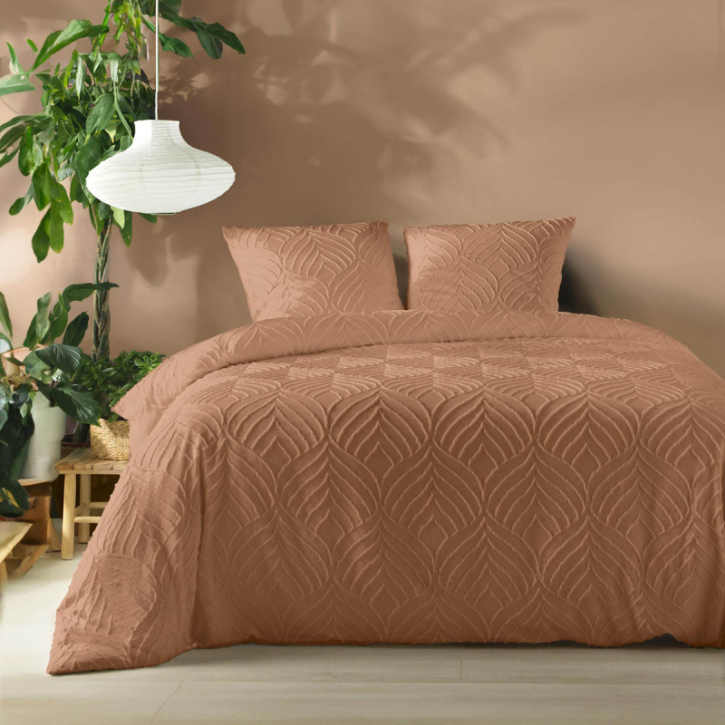 Παπλωματοθήκη Υπέρδιπλη (240x220) + Διακοσμητικές Μαξιλαροθήκες L-C Heltie Mocha 1645244