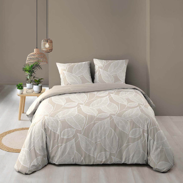 Παπλωματοθήκη King Size (260x240) 2  Όψεων + Διακοσμητικές Μαξιλαροθήκες L-C Amanda Naturel 1645221