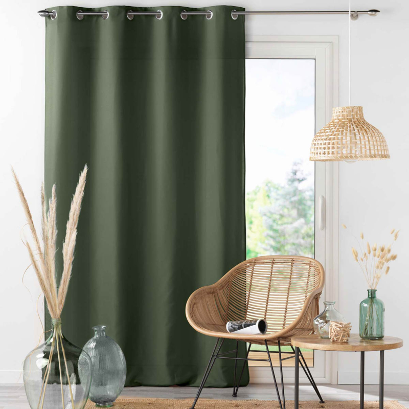 Κουρτίνα (140x280) Με Τρουκς L-C Absolu Khaki 1609119