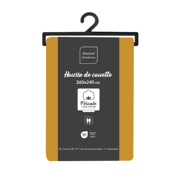 Παπλωματοθήκη King Size (240x260) L-C Percaline Curry 1644683