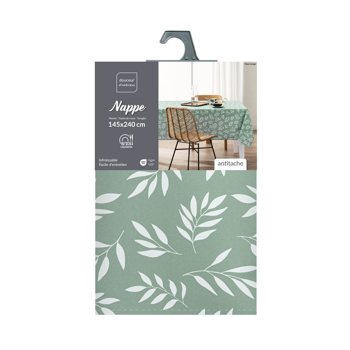 Αλέκιαστο Τραπεζομάντηλο (145X240) L-C Naya Sauge 1723494 Home Λευκά Είδη Κουζίνας & Τραπεζαρίας Τραπεζομάντηλα Spitishop