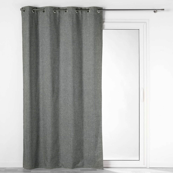 Θερμομονωτική Κουρτίνα Συσκότισης (140x260) Με Τρουκς L-C Crepuscule Charcoal Grey 1609774