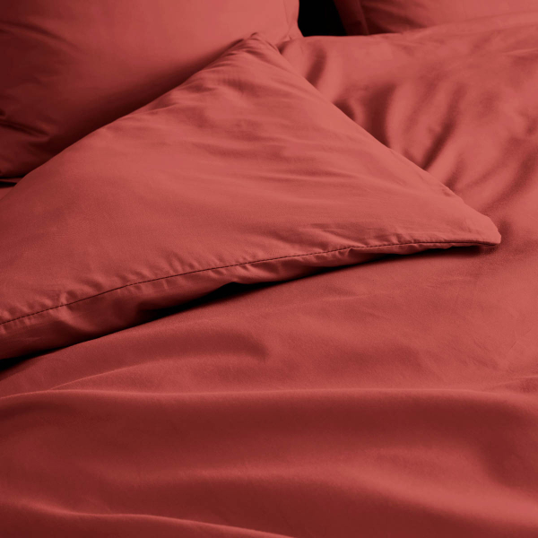 Παπλωματοθήκη King Size (240x260) L-C Percaline Terracotta 1645045